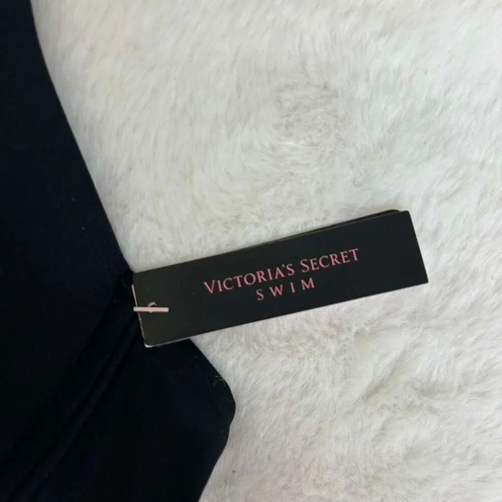 NWT Victoria's Secret Women's Bra 36C Black Swim Underwire Top